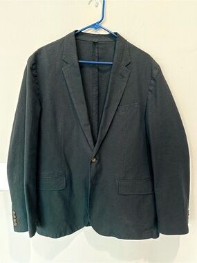 J. Crew Dark Navy Linen Sport Coat Blazer